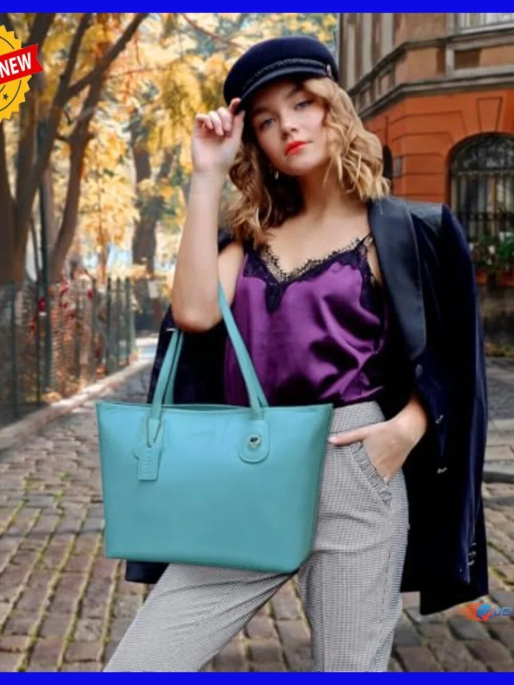 Soft Leather Tote Bag Large Capacity Hobo Shoulder Purse Lightweight